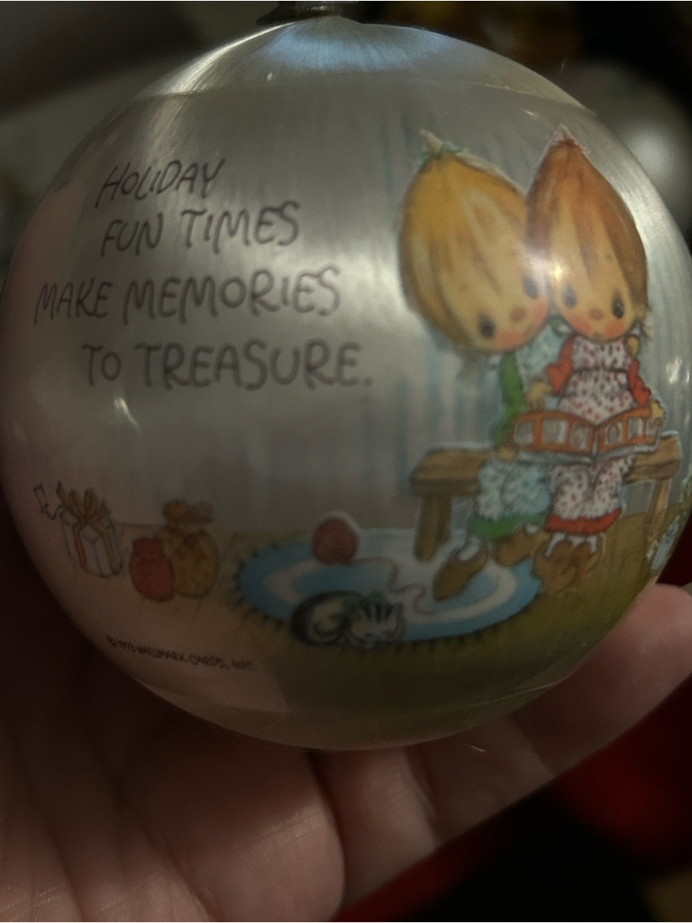 Hallmark 1979 BETSY CLARK Satin Ornament Christmas Unbreakable Ornament Vintage